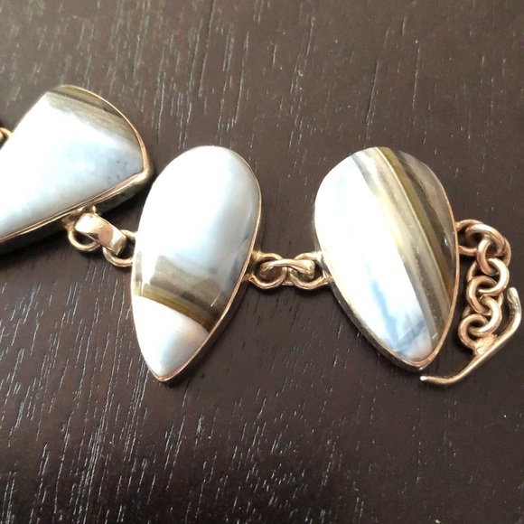 Owyhee opal sterling silver bracelet - Picture 5 of 10